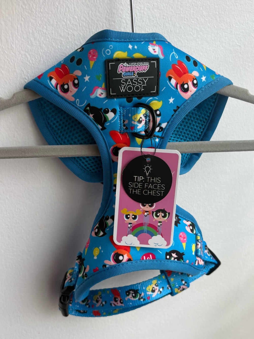Sassy Woof x Powerpuff Girls Blue Dog Harness